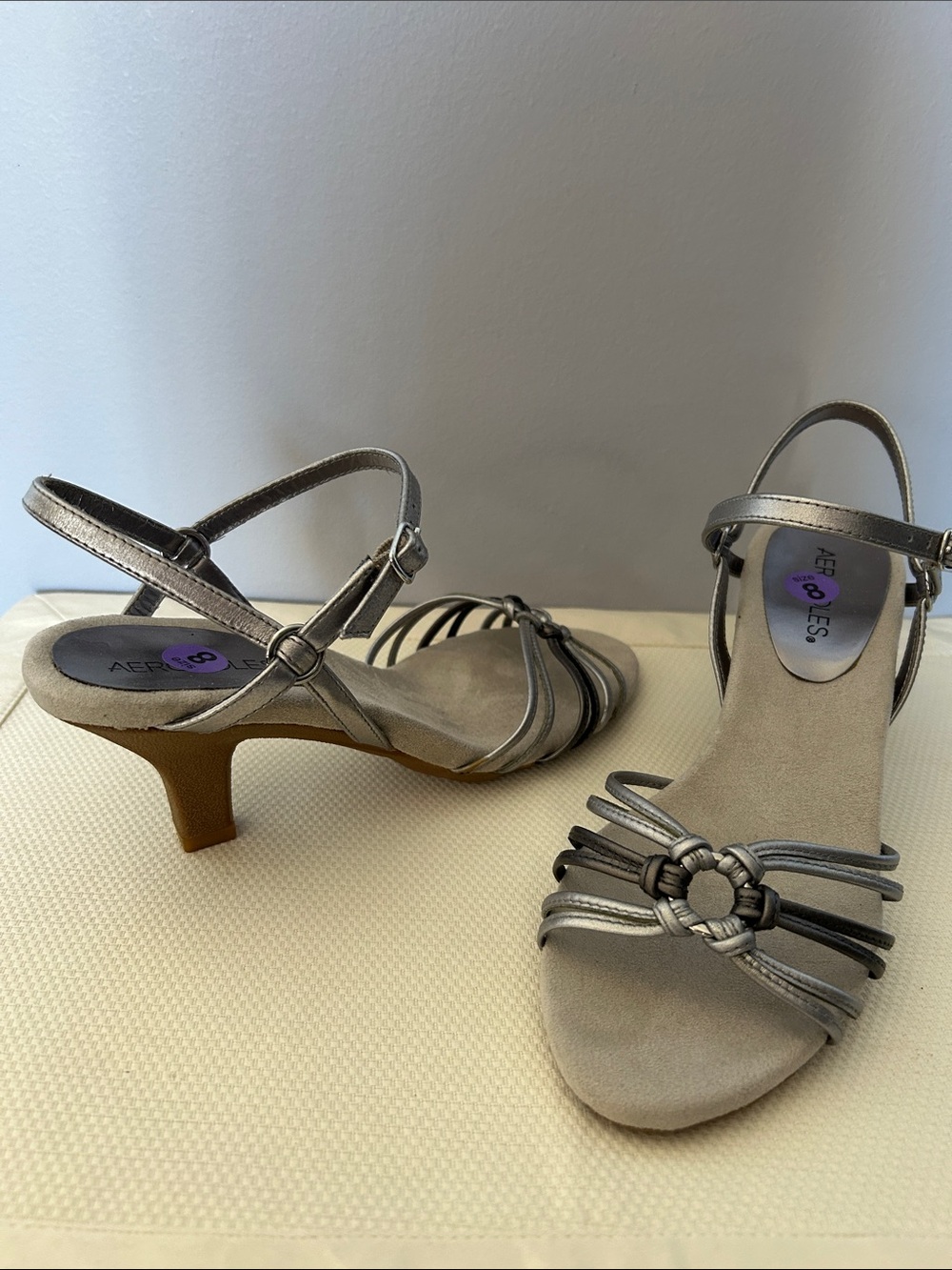 Aerosoles Silver Strappy Sandals